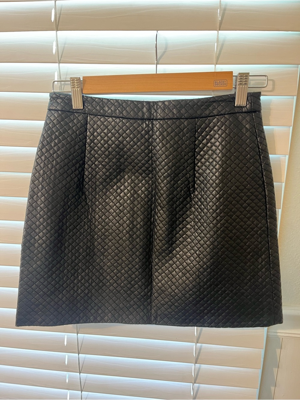 Topshop Black Quilted Mini Skirt